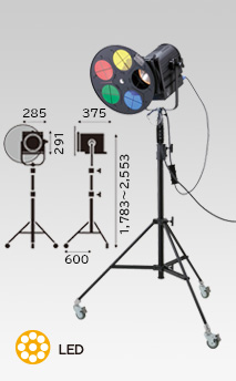 500W相当LEDスポットライト 三脚二段スタンドセット